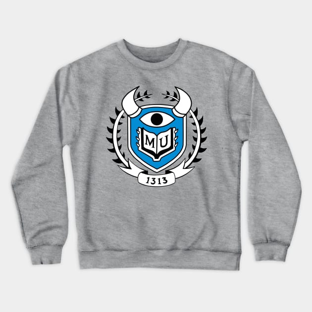 Monsters U Crewneck Sweatshirt by escaramaridesigns